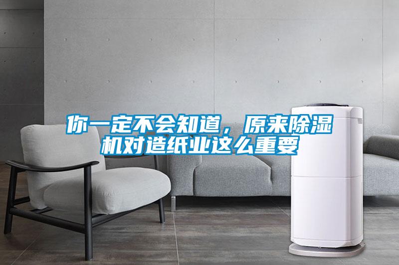 你一定不會知道，原來除濕機對造紙業這么重要