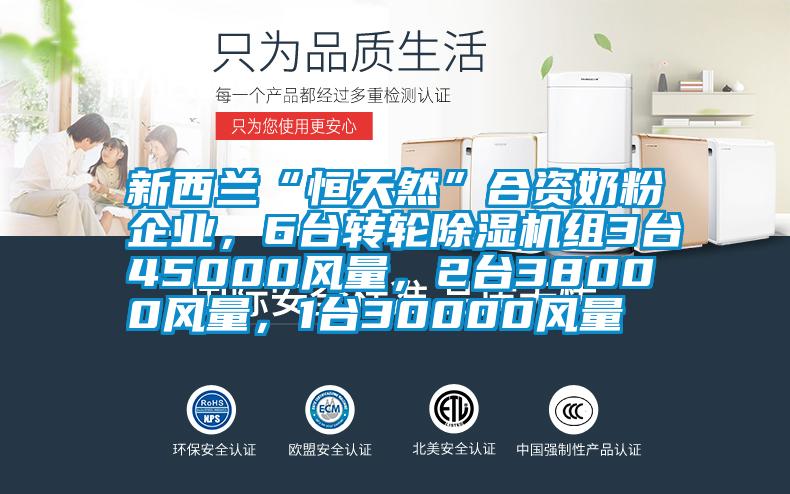 新西蘭“恒天然”合資奶粉企業，6臺轉輪除濕機組3臺45000風量，2臺38000風量，1臺30000風量